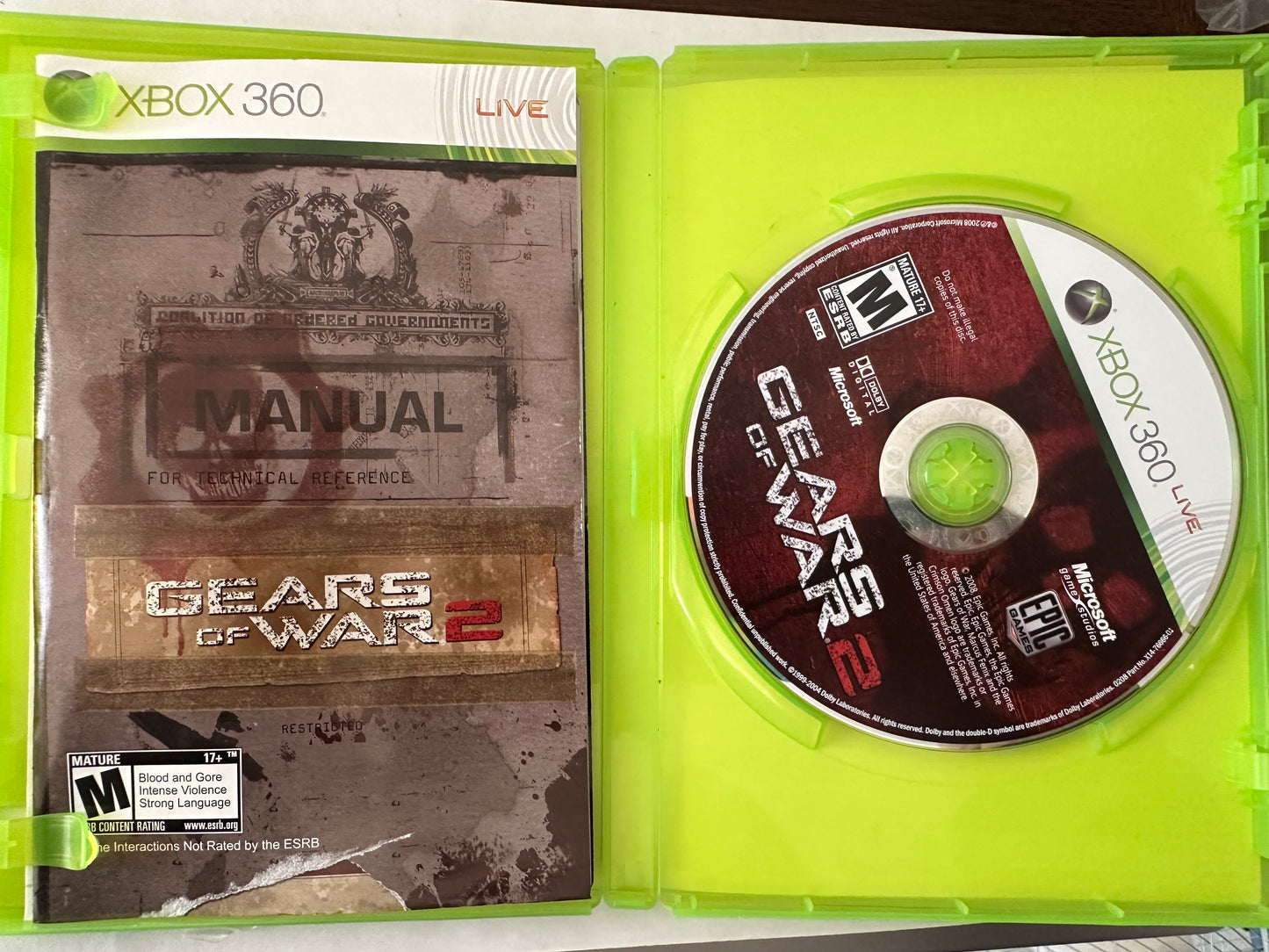 Gears of wars 2 for the Xbox 360