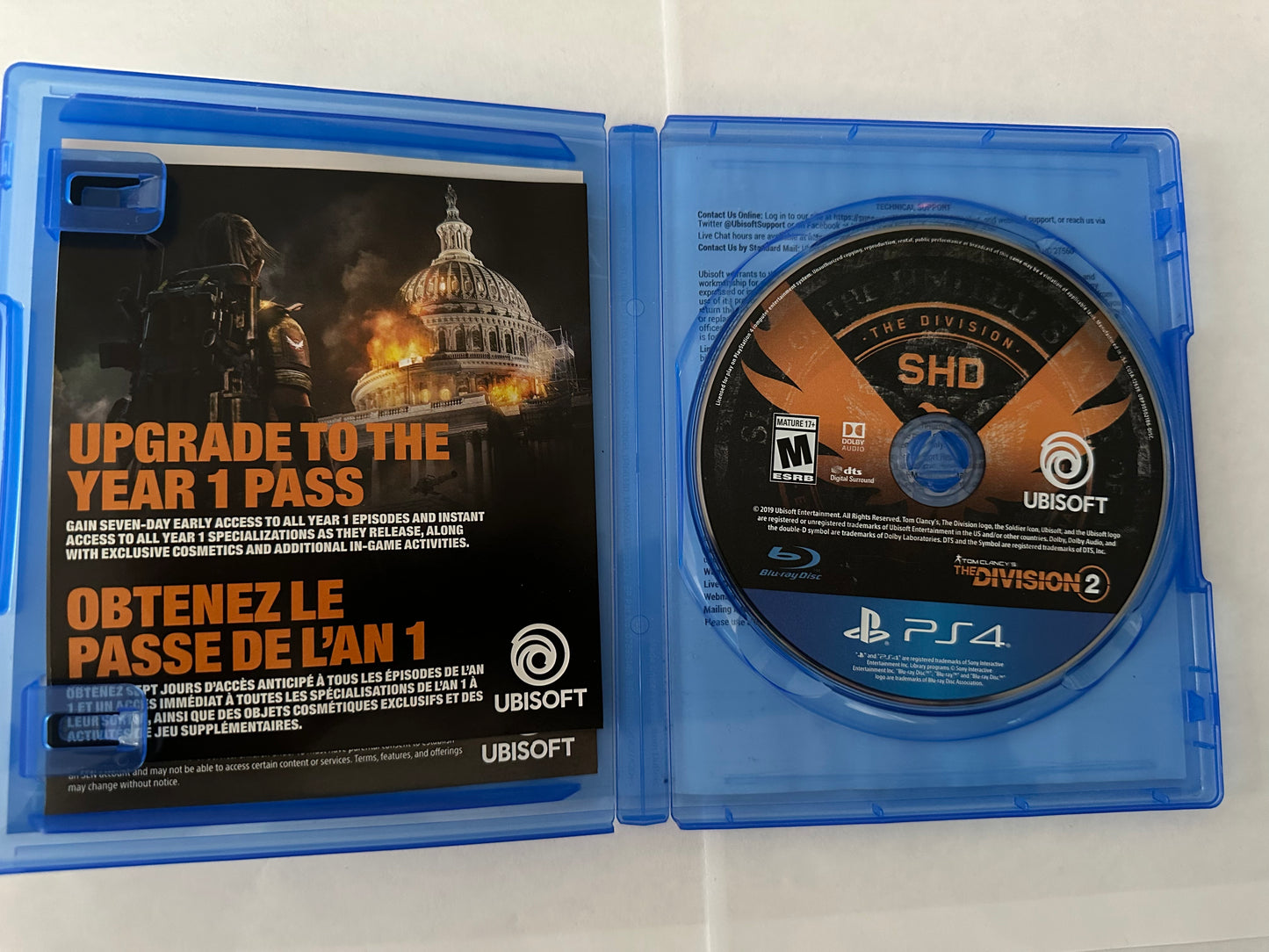 Tom Clancys The division 2 for the PlayStation 4