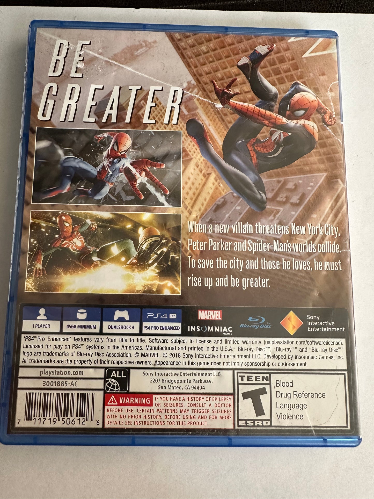 Spider-Man for the PS4