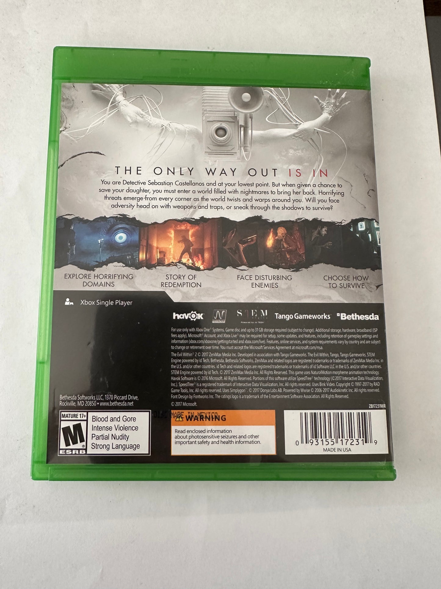 The evil within 2 for the Xbox one