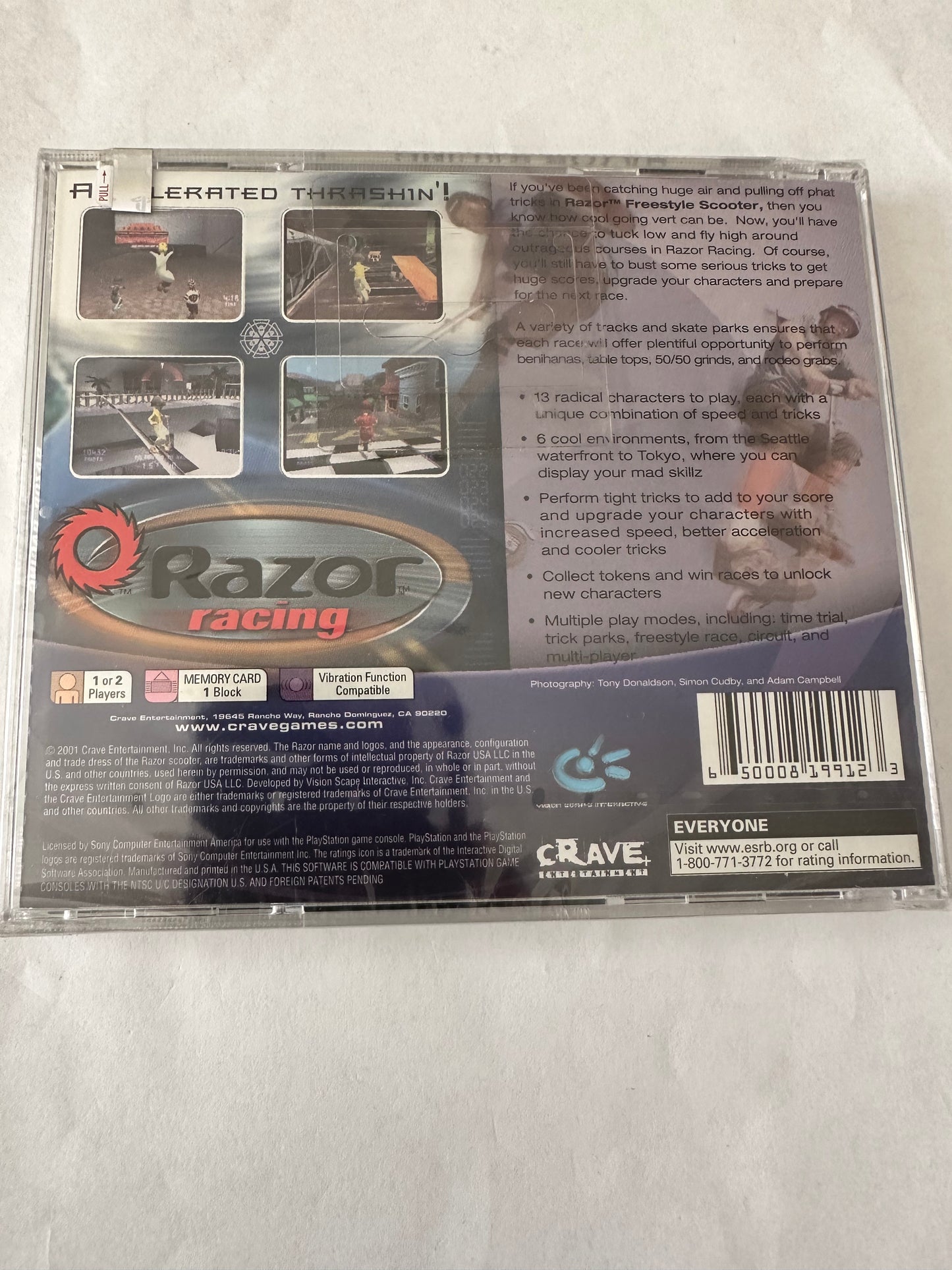 Razor racing for the PS1. Brand new. Sealed