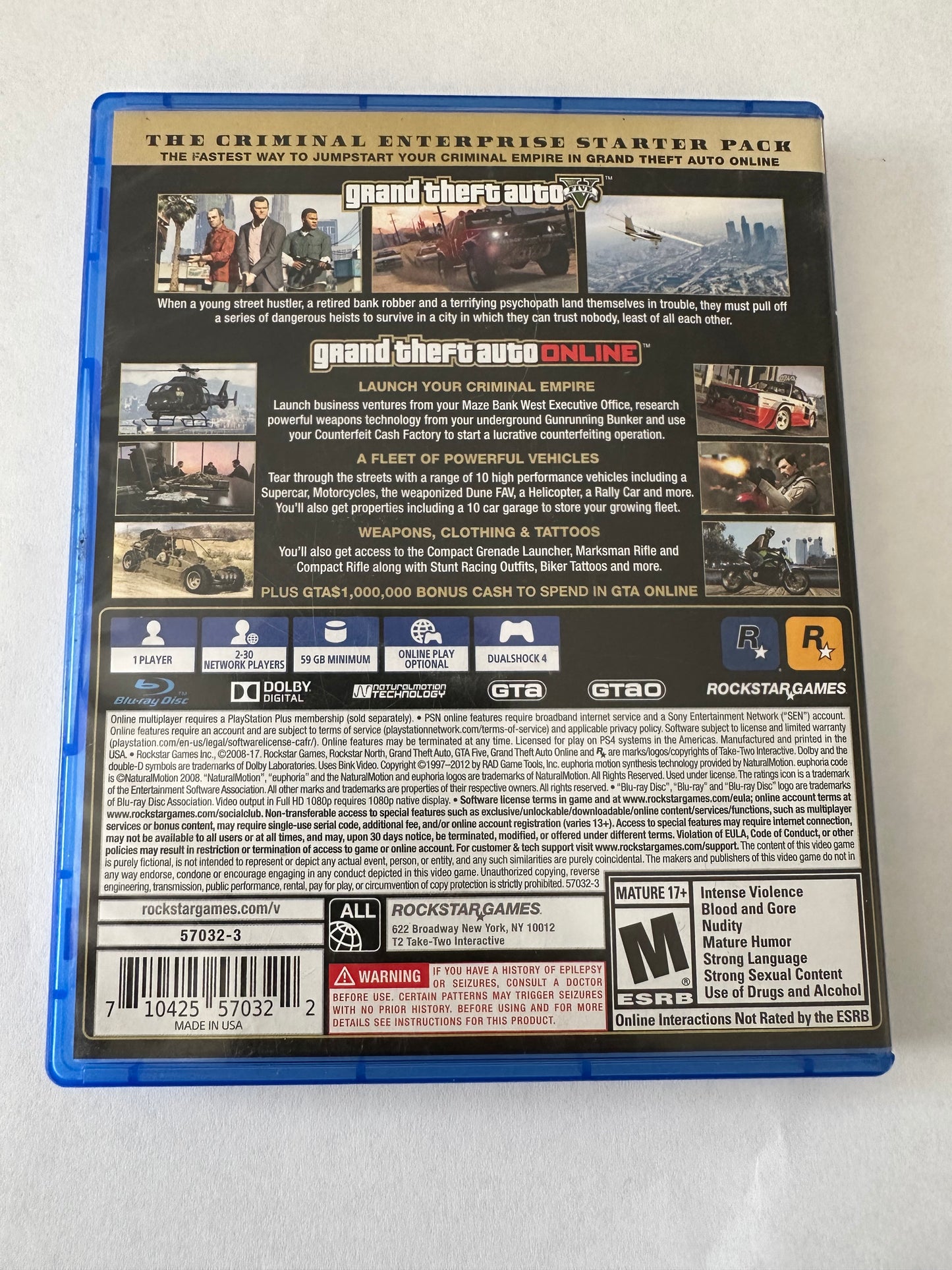 Grand theft auto V 5 for the PS4