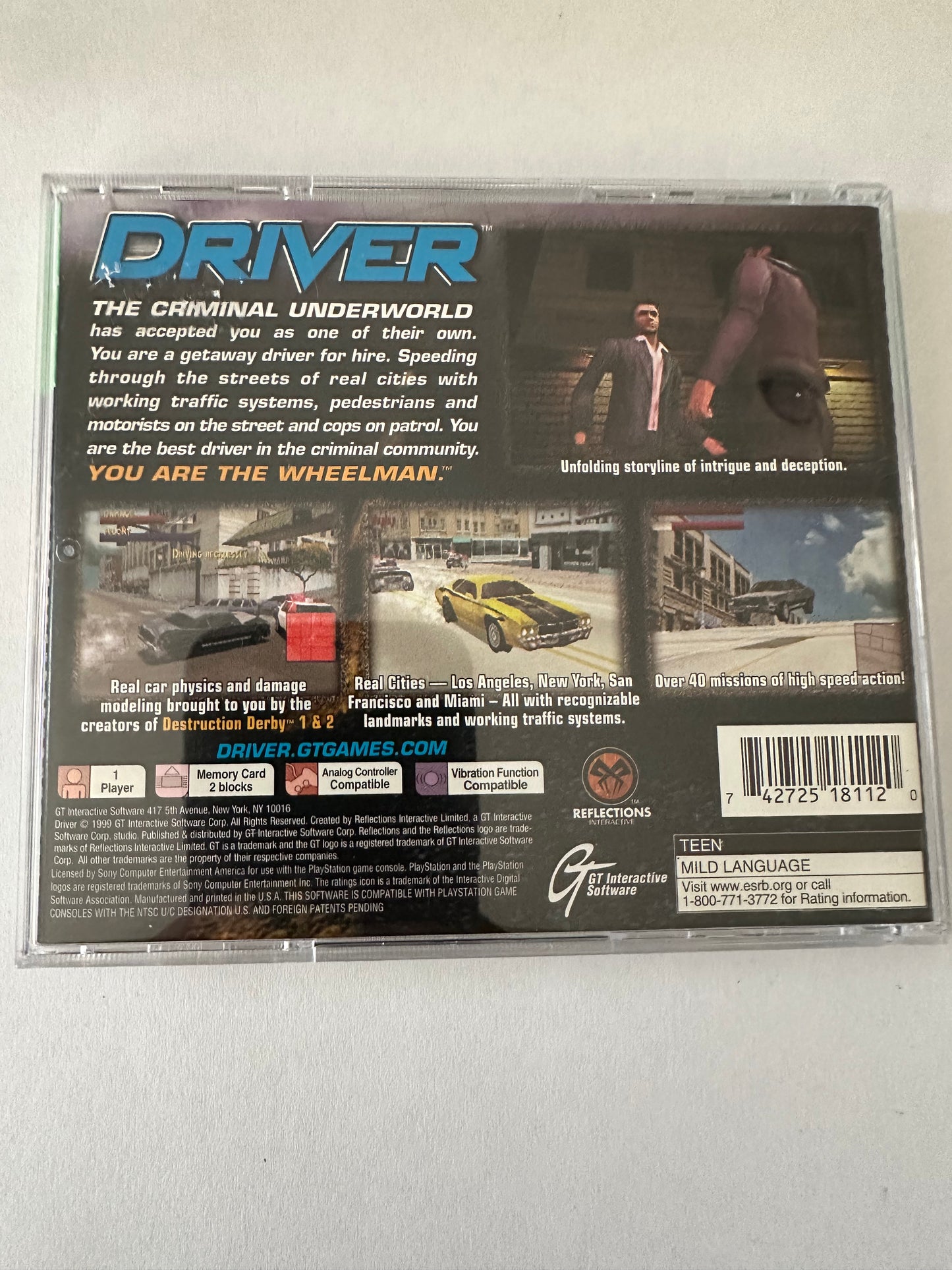 Driver you are the wheelman for the PS1