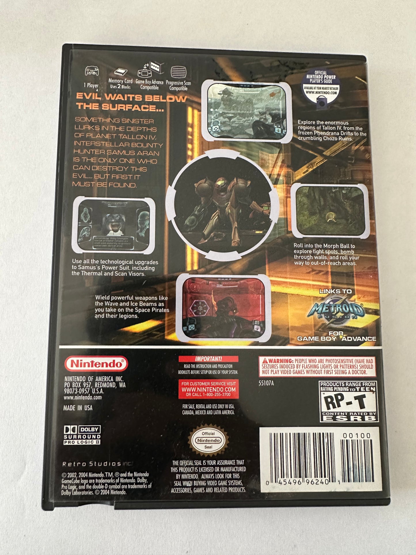 Metroid prime with Metroid prime echoes bonus disc