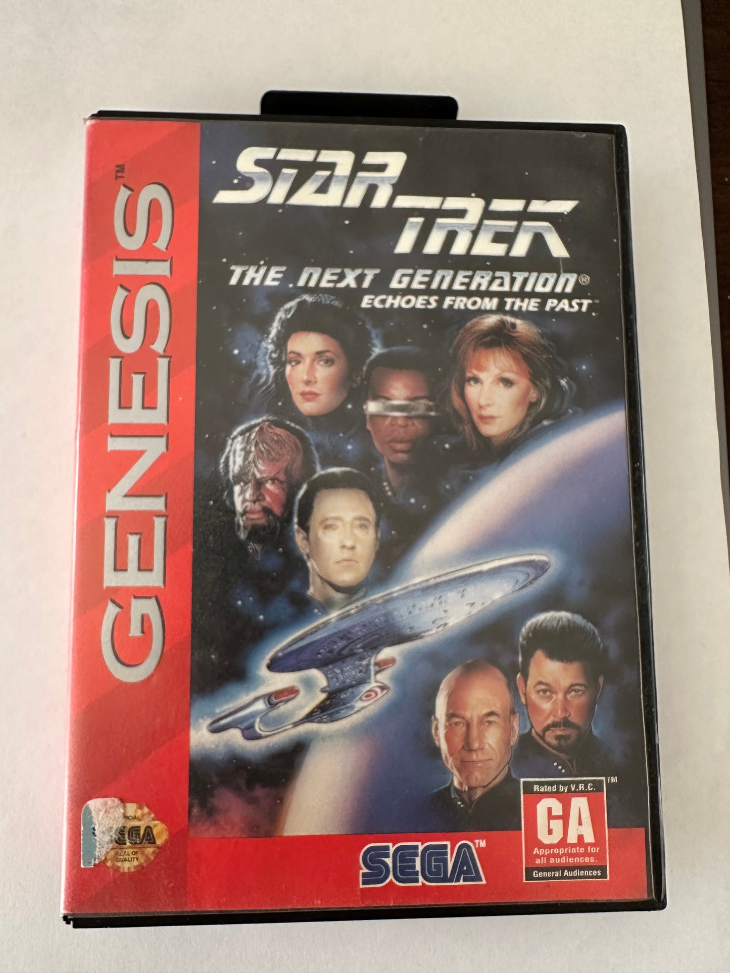 Star Trek the next generation echoes from the past for the Sega genesis. Missing manual