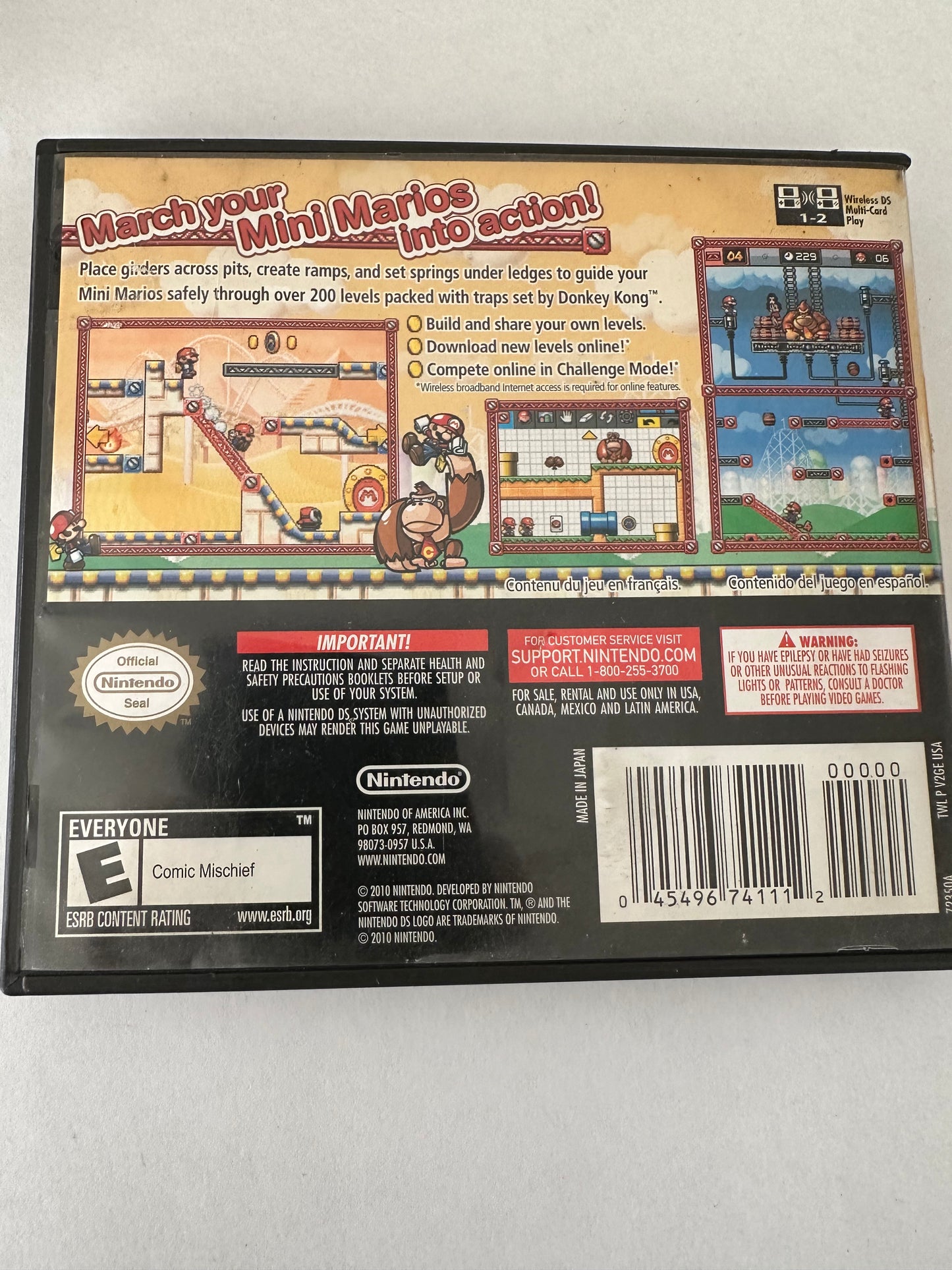 Mario vs donkey Kong mini land mayhem for the Nintendo DS