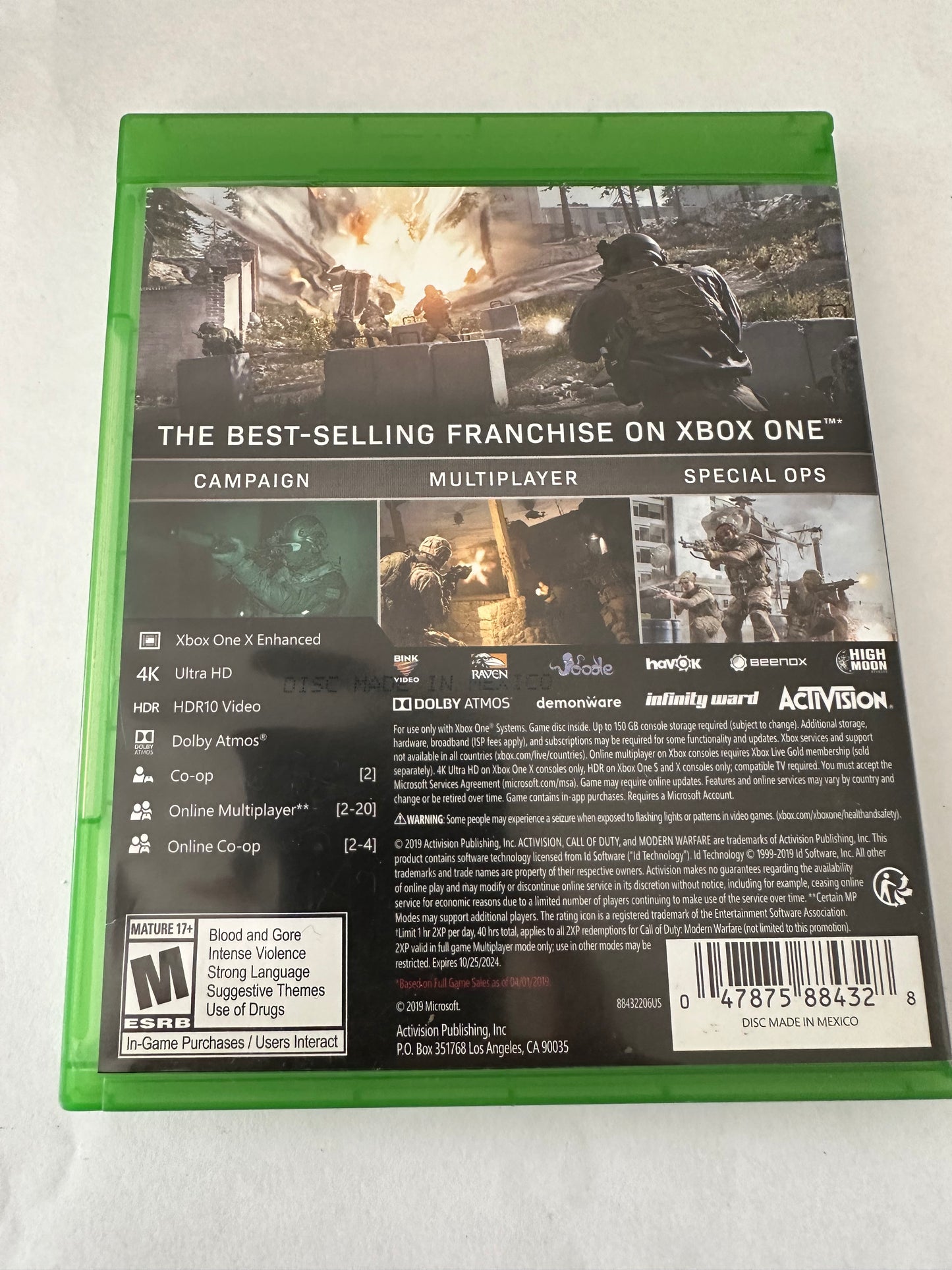 Call of duty modern warefare for the Xbox one