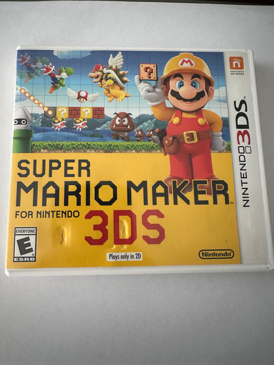 Super Mario maker 3ds for the Nintendo 3ds