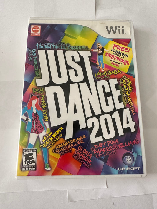 Just Dance 2014 for the Nintendo Wii. Missing manual