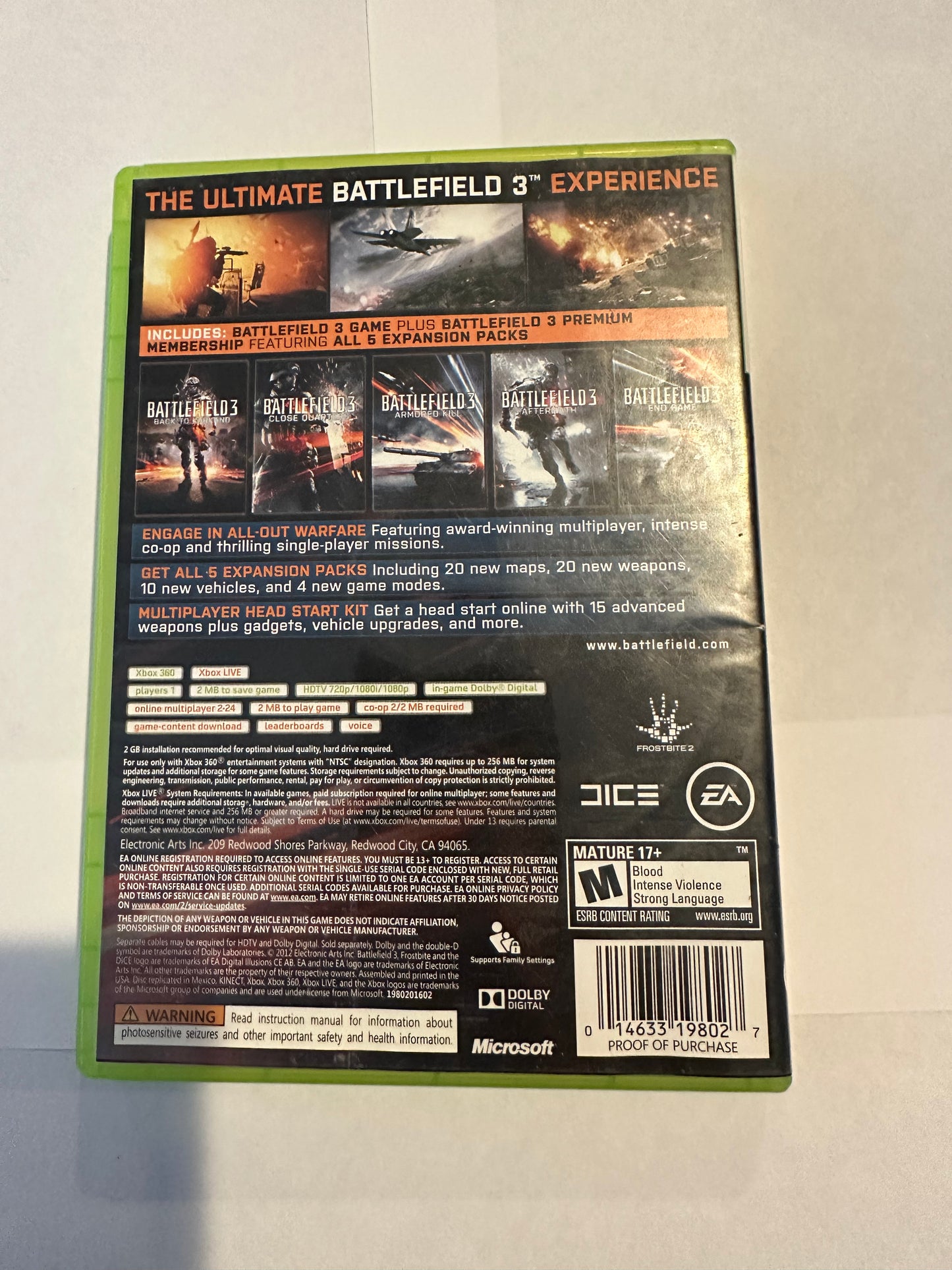 Battlefield 3 for the Xbox 360