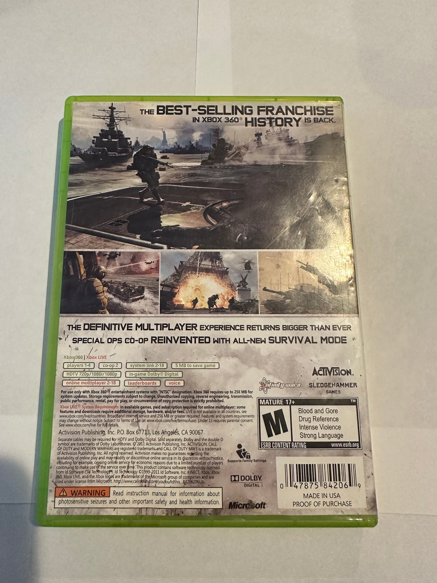 Call of duty modern warfare 3 for the Xbox 360