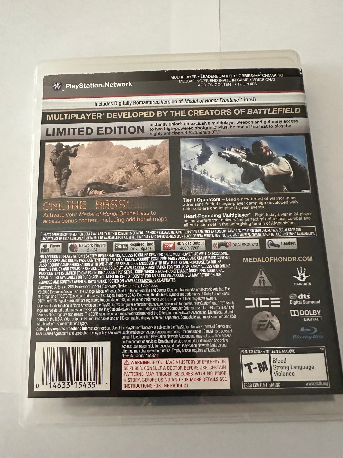 Medal of Honor limited edition for the PlayStation 3