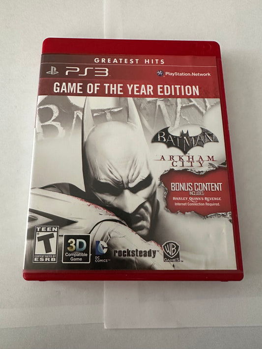 Batman Arkham city game of the year for the PS3