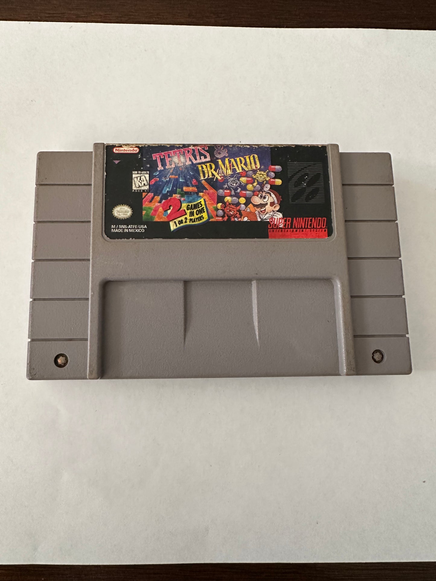 Tetris Dr Mario for the Super Nintendo . Game only