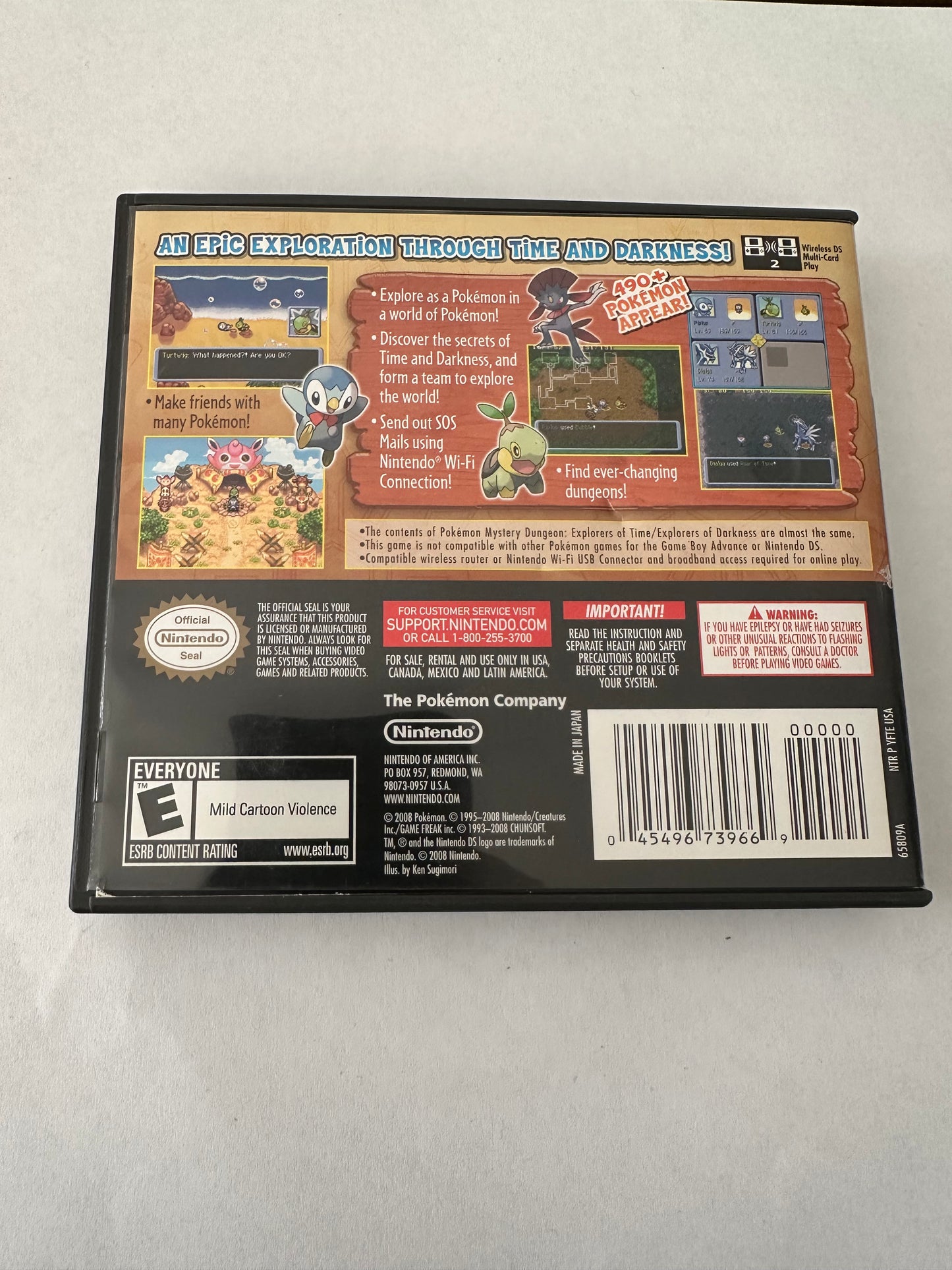 Pokémon mystery dungeon explorers of time for the Nintendo DS